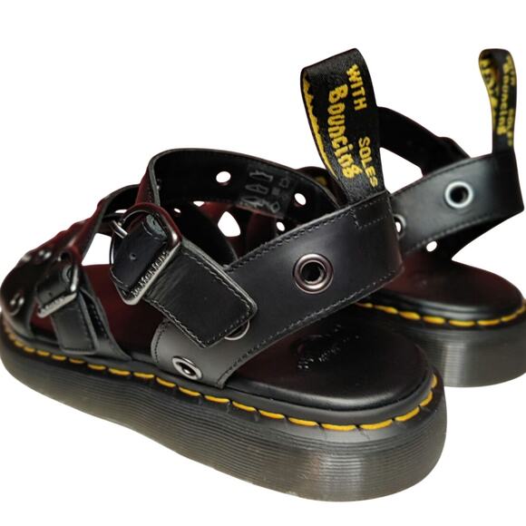 Dr Martens Leather Sandals Gothic Straps Gryphon Hardware Brando Men Size 12 main image 9